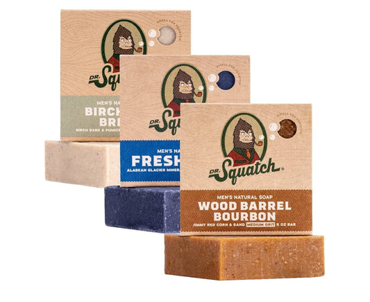 Dr. Squatch Forest Essence Natural Bar Soap for Men Cold Process 3 Pack