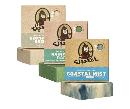 Dr. Squatch Natural Bar Soap for Men Cold Process 3 Pack