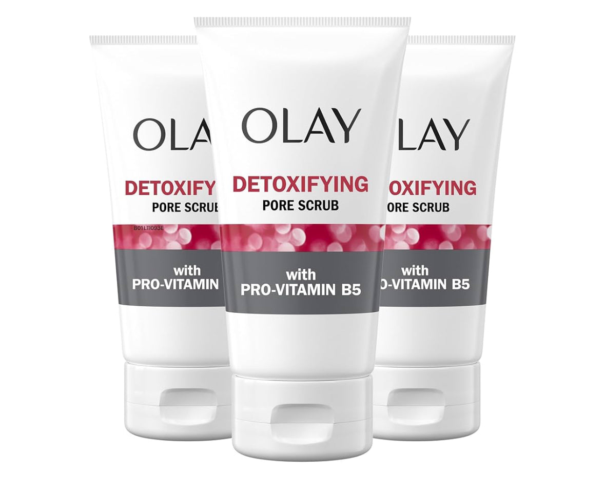Olay Regenerist Detoxifying Pore Scrub & Exfoliator Cleanser 3 Pack