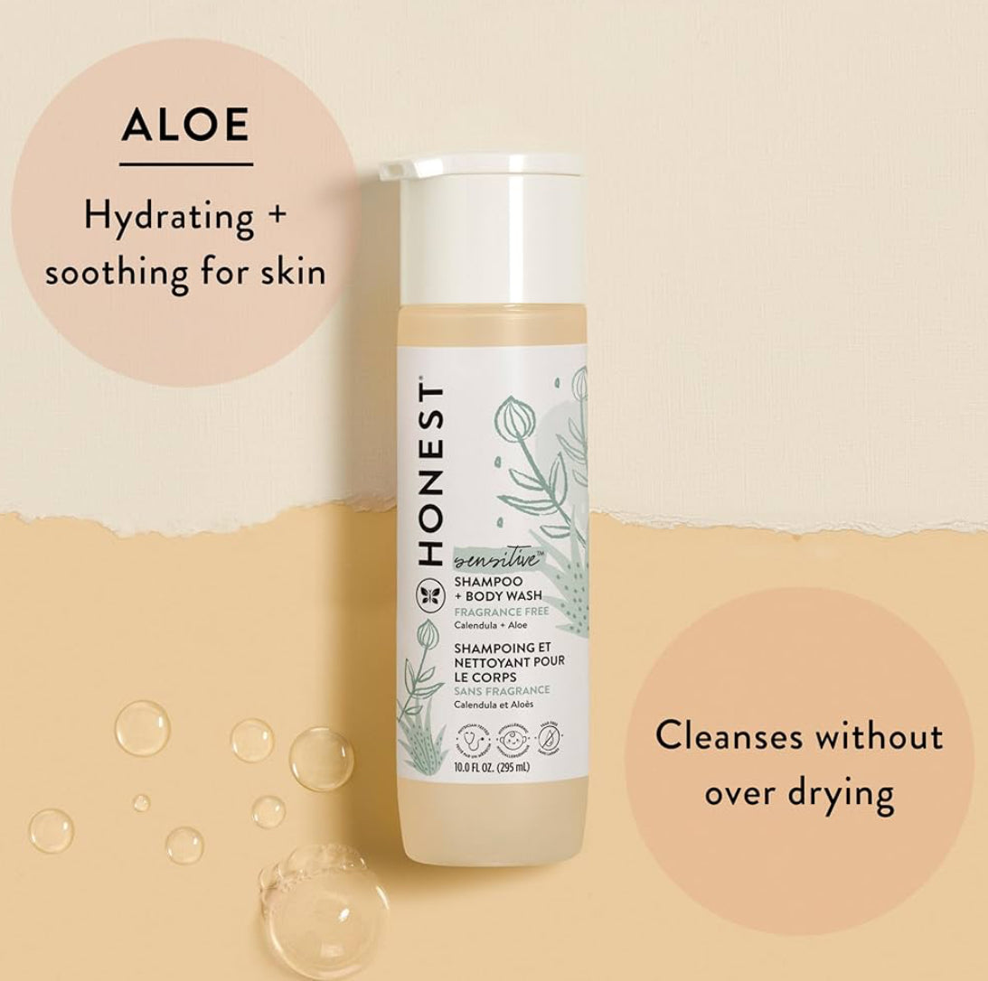 The Honest Company 2-in-1 Cleansing Shampoo + Body Wash Fragrance Free