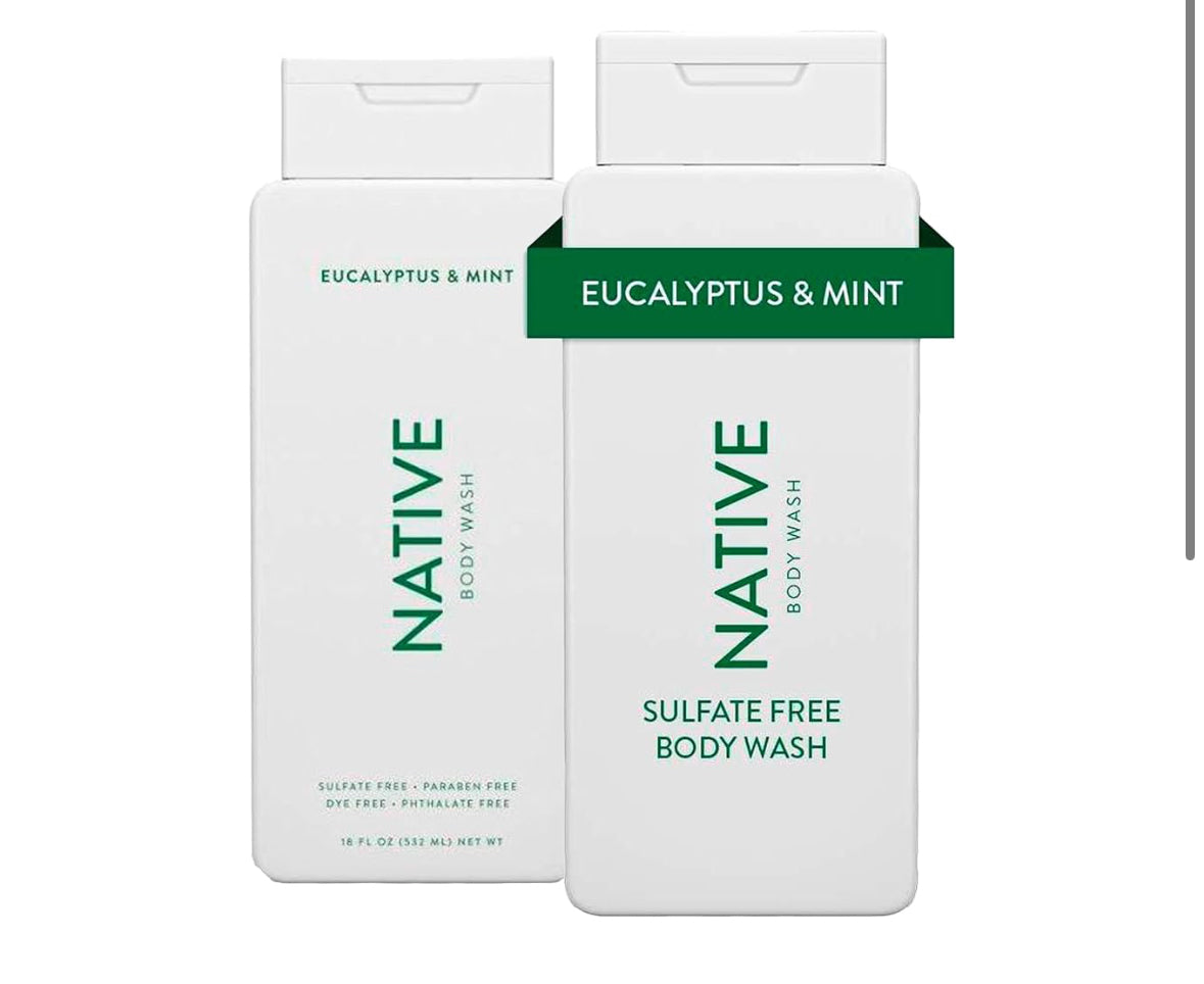 Native Body Wash - Eucalyptus & Mint - Pack of 2