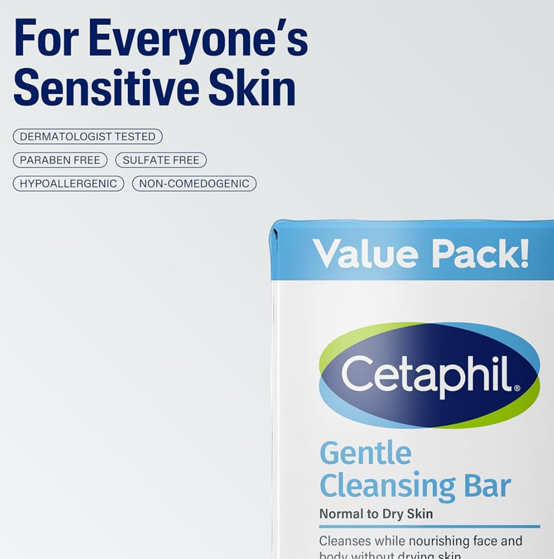 Cetaphil Gentle Cleansing Bar Pack of 3