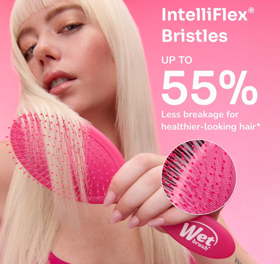 Wet Brush Original Detangler Hair Brush Golden Gingham