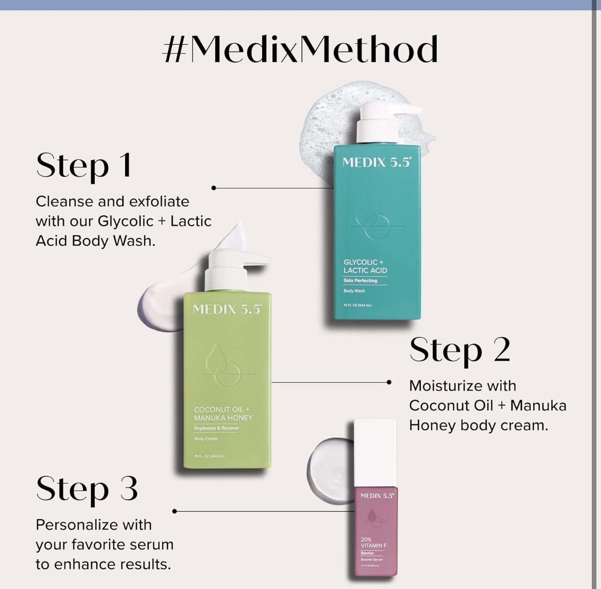Medix 5.5 Argan Oil + Coconut Oil Skin Care Set Moisturizer Cream Body & Face Lotion