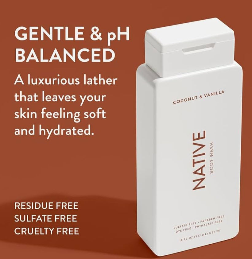 Native Body Wash Coconut & Vanilla 2 Pack