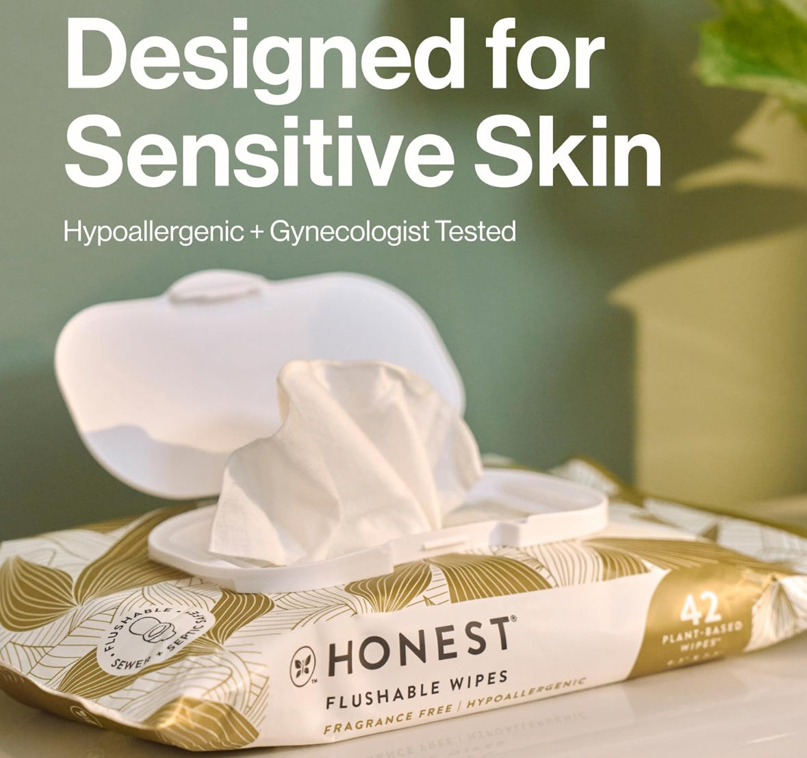The Honest Company Flushable Wipes for Sensitive Skin - 126 Count