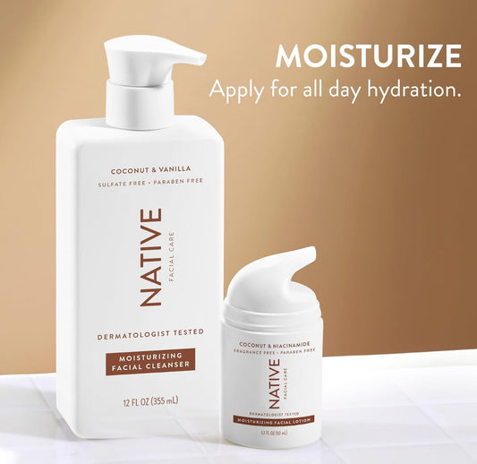 Native Daily Facial Moisturiser Cleanser Coconut & Vanilla