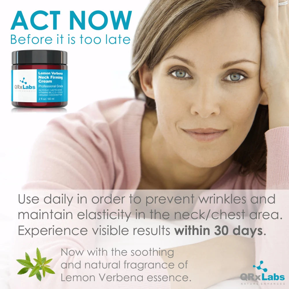 QRxLabs Lemon Verbena Neck Firming Cream