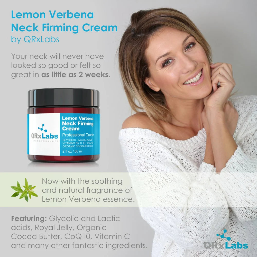 QRxLabs Lemon Verbena Neck Firming Cream