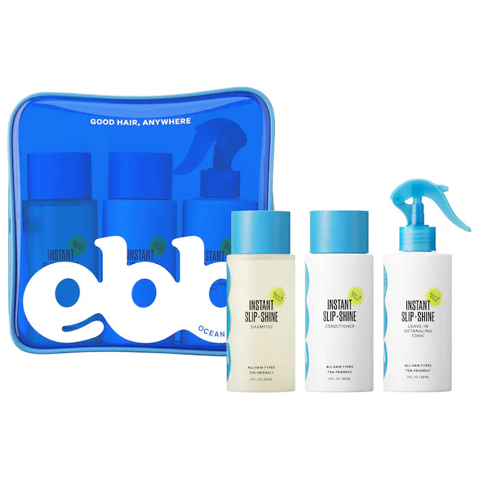 Ebb Ocean Club Mini Instant Slip & Shine Hydrating Hair Set
